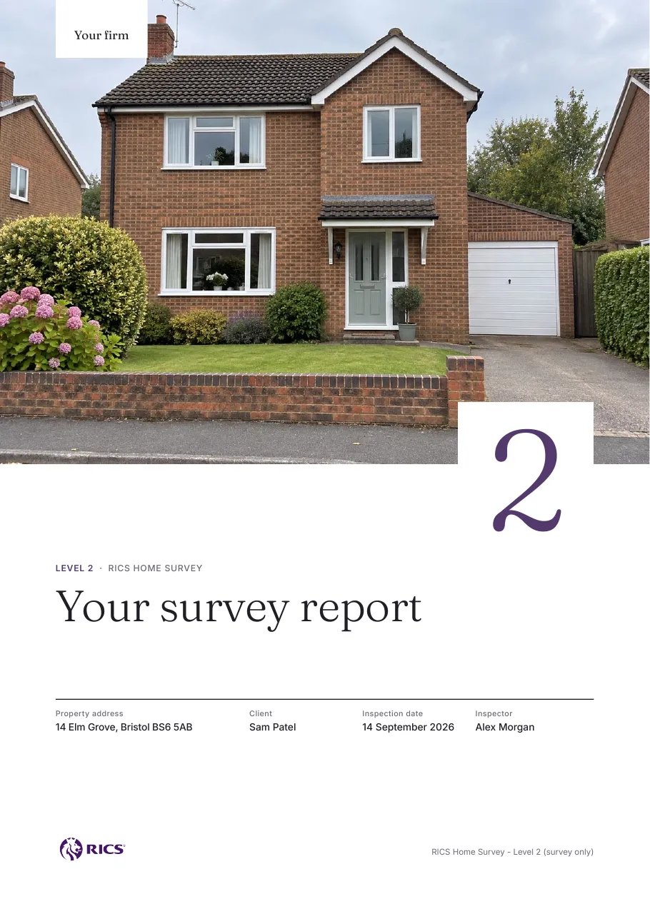 The Editorial design: a Level 2 survey cover