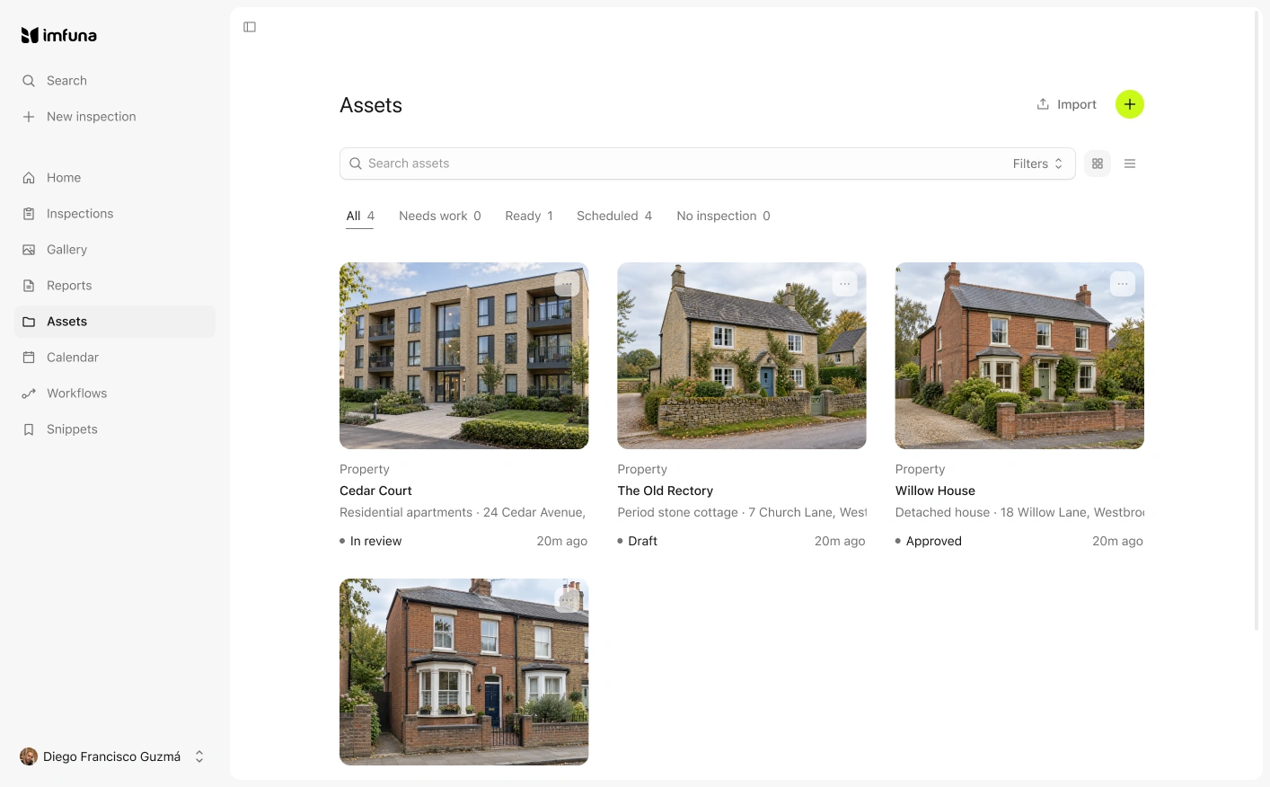 Imfuna web platform: Properties